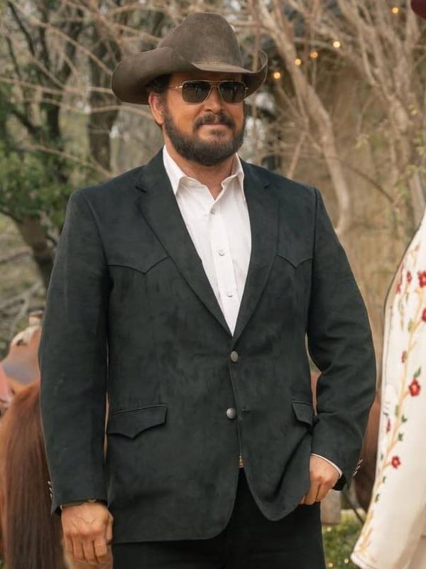 Rip Wheeler Dutton Ranch S01 Black Suede Blazer