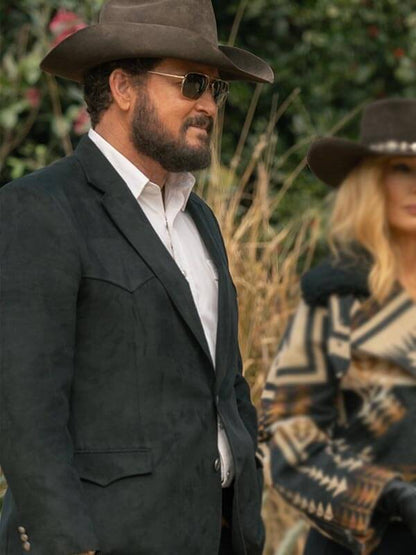 Rip Wheeler Dutton Ranch S01 Black Suede Blazer