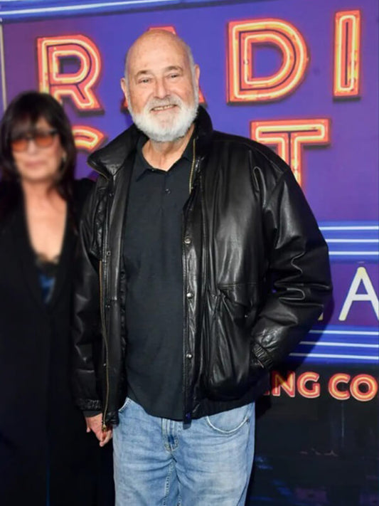 Rob Reiner Black Leather Jacket