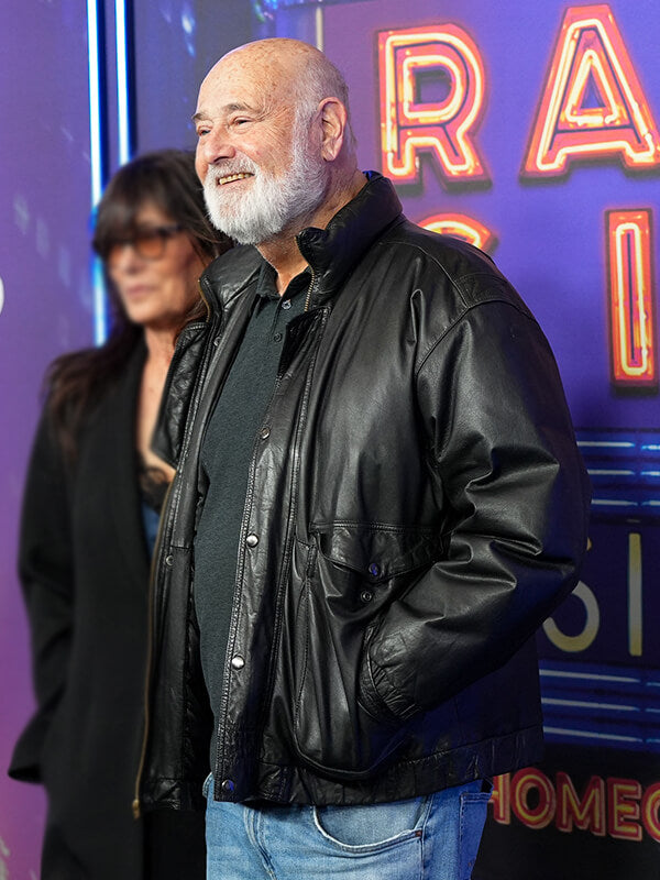 Rob Reiner Black Leather Jacket