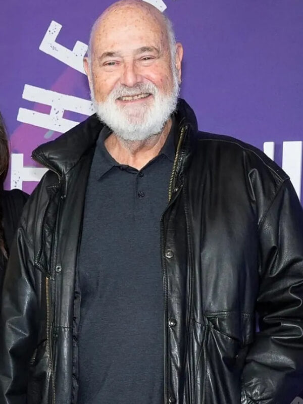Rob Reiner Black Leather Jacket