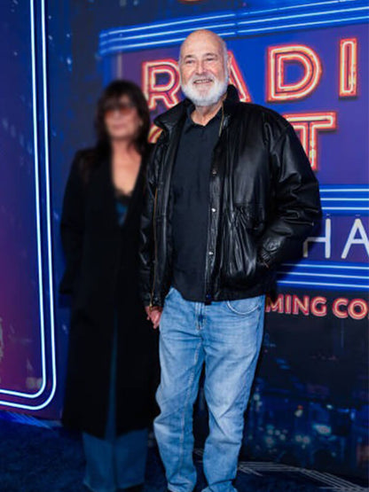 Rob Reiner Black Leather Jacket