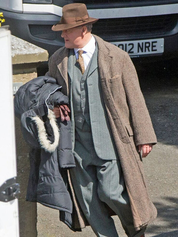  Robert Crawley Downton Abbey Grey Wool Coat
