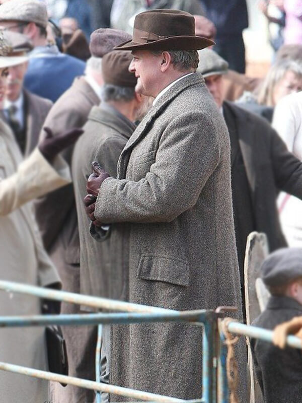  Robert Crawley Downton Abbey Grey Wool Coat