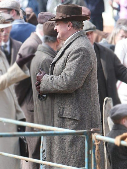 Robert Crawley Downton Abbey Grey Wool Coat