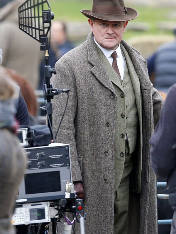  Robert Crawley Downton Abbey Grey Wool Coat