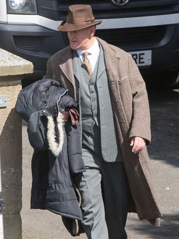  Robert Crawley Downton Abbey Grey Wool Coat