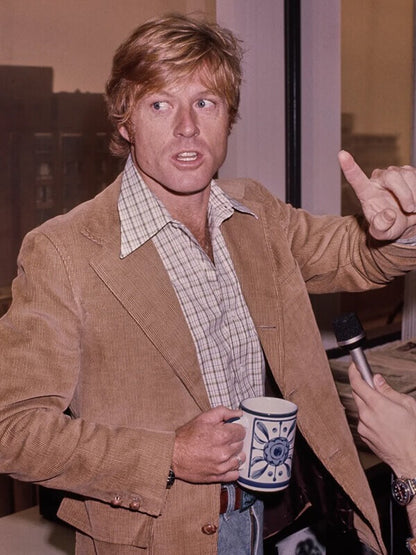 Robert Redford Brown Corduroy Coat