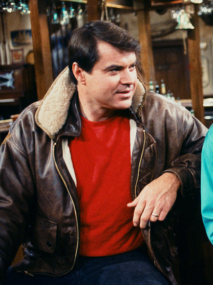 Robert Urich Cheers Brown Leather Jacket