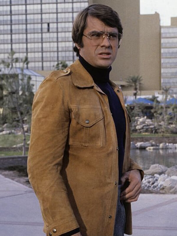 Robert Urich Vegas Brown Suede Jacket
