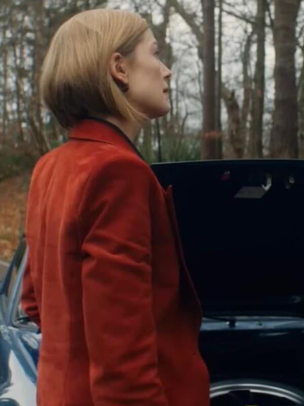 Rosamund Pike Ladies First 2026 Red Blazer