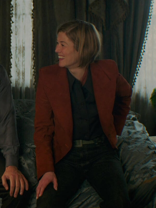 Rosamund Pike Ladies First 2026 Red Blazer
