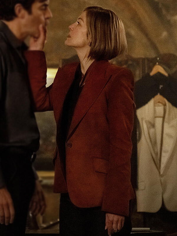 Rosamund Pike Ladies First 2026 Red Blazer