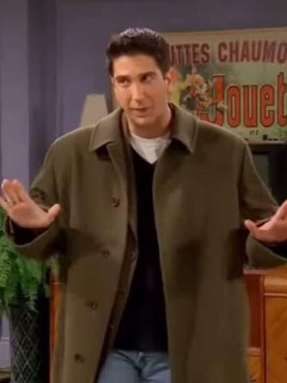 Ross Geller Friends S03 David Schwimmer Wool Coat