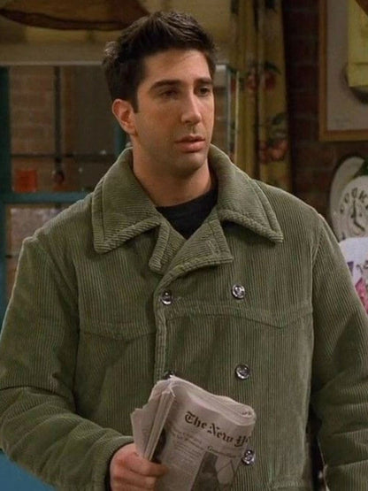 Ross Geller Friends S03 Green Corduroy Coat