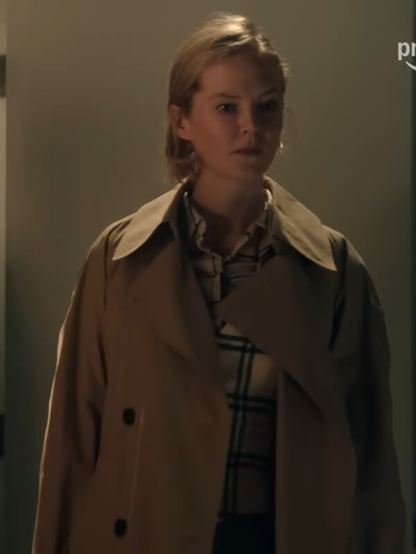 Rosy McEwen Scarpetta 2026 Beige Cotton Coat