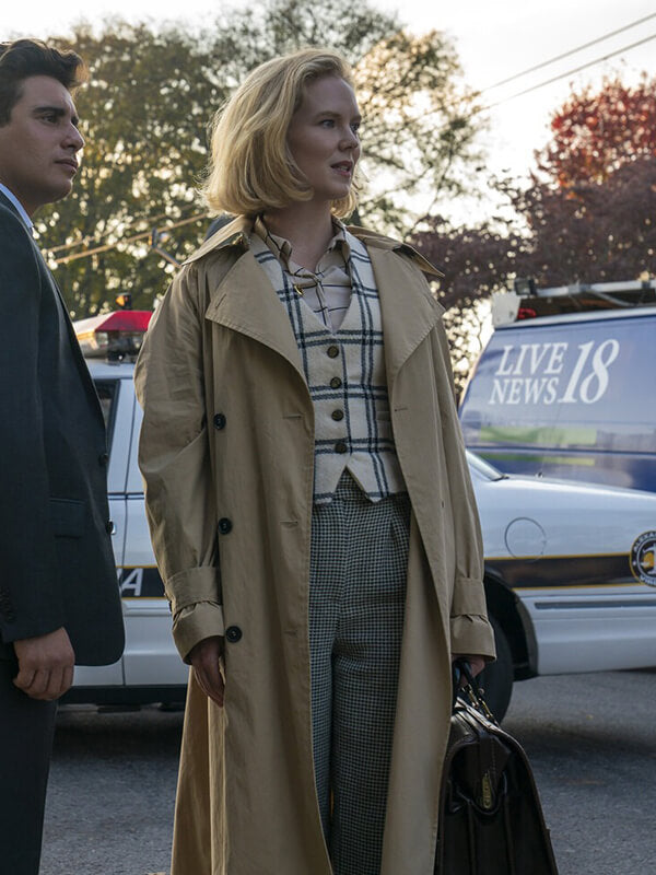 Rosy McEwen Scarpetta 2026 Beige Cotton Coat