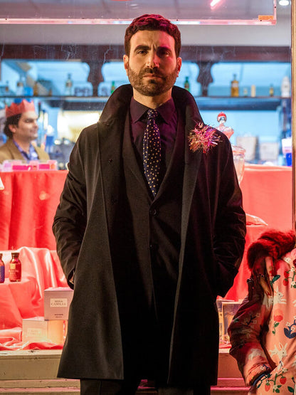 Roy Kent Ted Lasso S02 Black Wool Coat