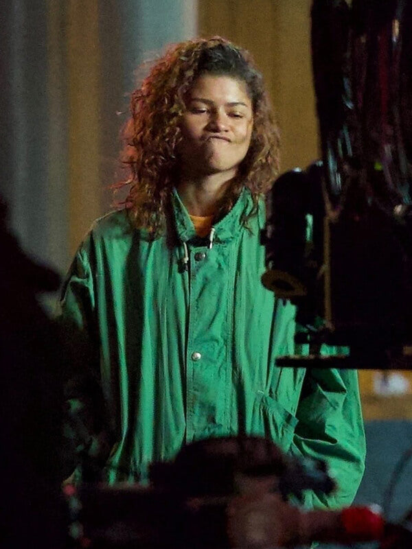 Rue Bennett Euphoria S03 Zendaya Green Cotton Jacket