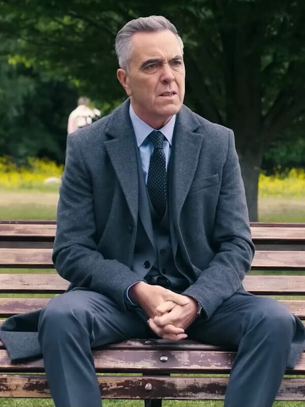 Run Away S01 James Nesbitt Grey Wool Coat