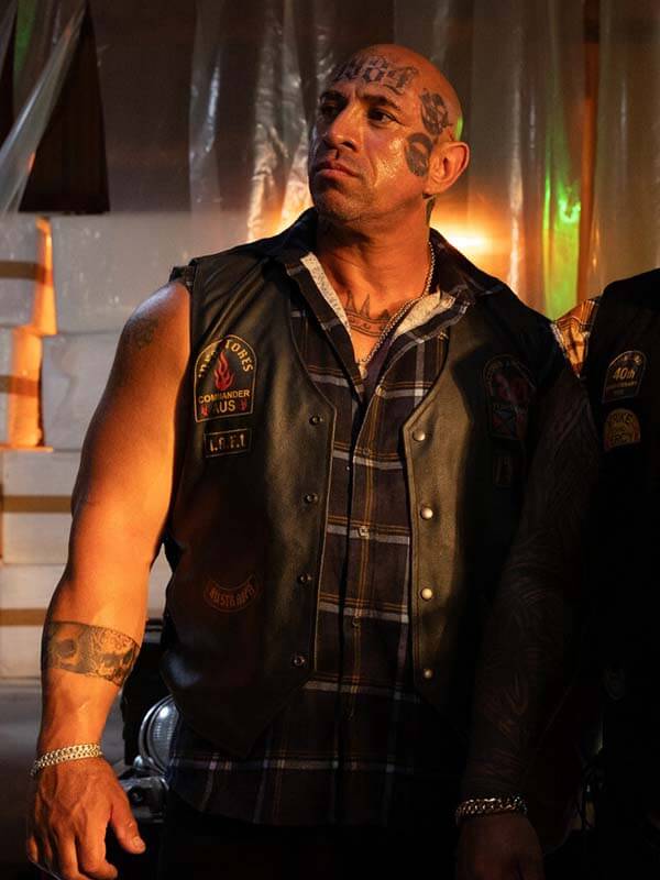 Runner 2026 Black Biker Leather Vest