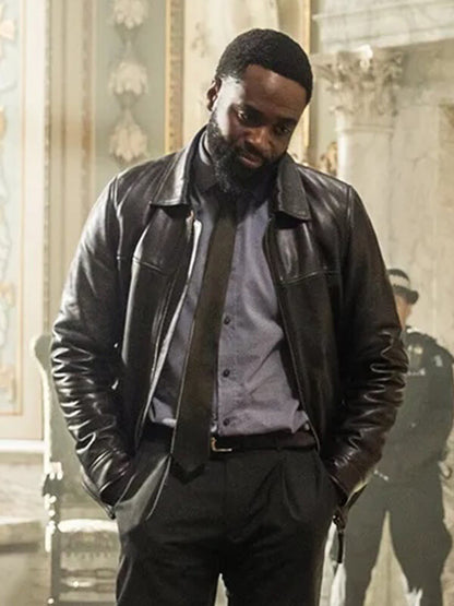 Russell Carter Ludwig S01 Black Leather Jacket