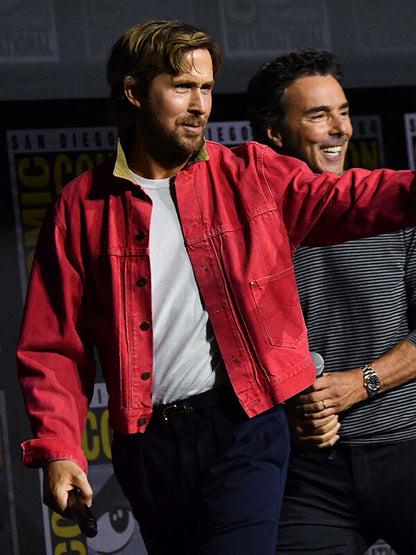 Ryan Gosling Comic Con Red Denim Jacket