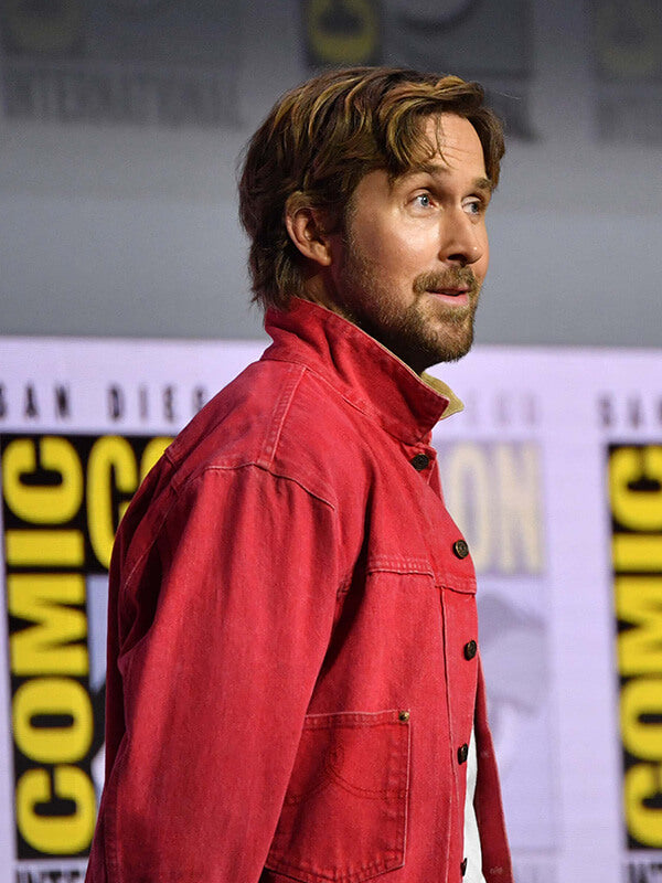 Ryan Gosling Comic Con Red Denim Jacket