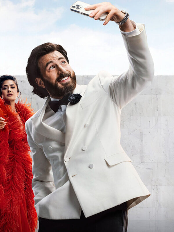 Sacrifice 2026 Chris Evans White Wool Blazer