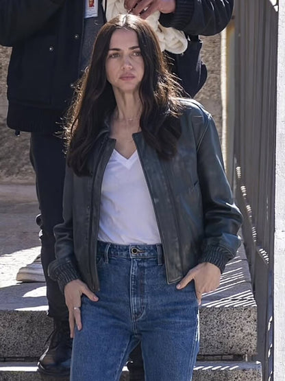Safe Houses 2026 Ana de Armas Black Leather Jacket