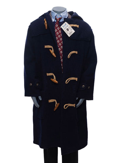 Sage Stallone Rocky V Blue Wool Duffle Coat