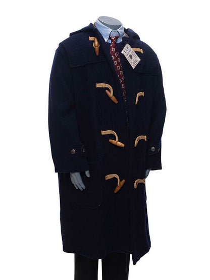 Sage Stallone Rocky V Blue Wool Duffle Coat