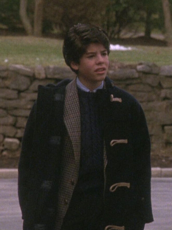 Sage Stallone Rocky V Blue Wool Duffle Coat