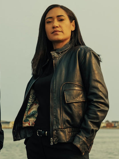 Saint-Pierre S01 Josephine Jobert Black Bomber Jacket