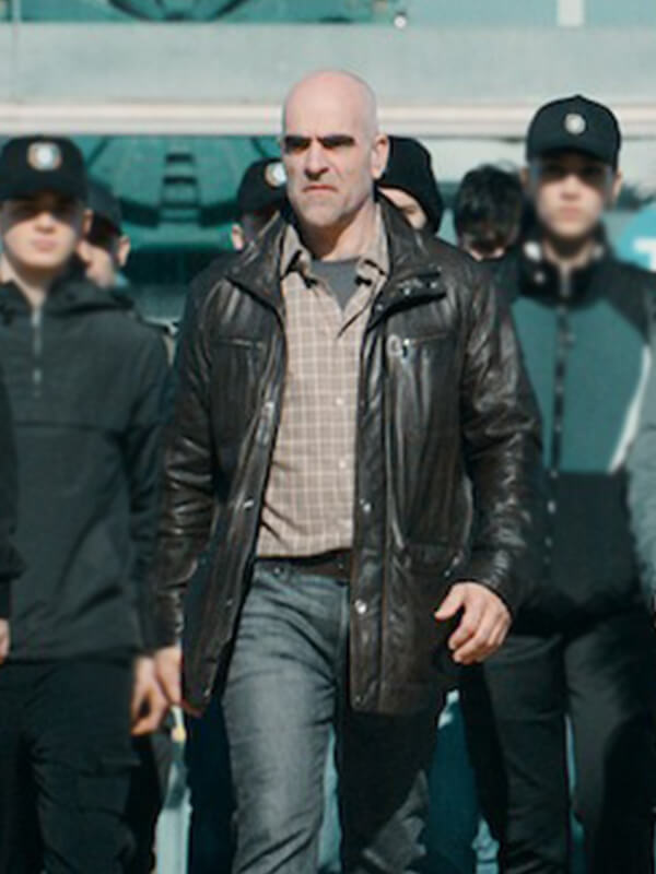 Salvador 2026 Luis Tosar Black Leather Jacket