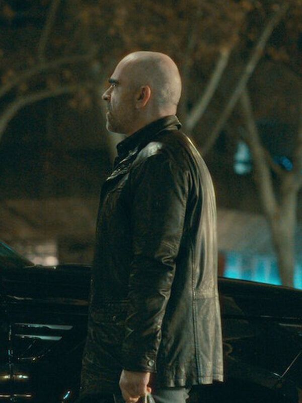 Salvador 2026 Luis Tosar Black Leather Jacket