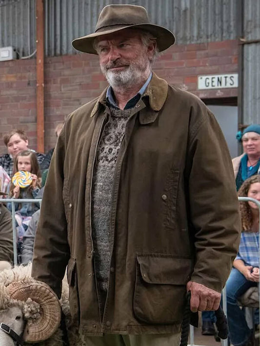 Sam Neill Rams Brown Cotton Jacket