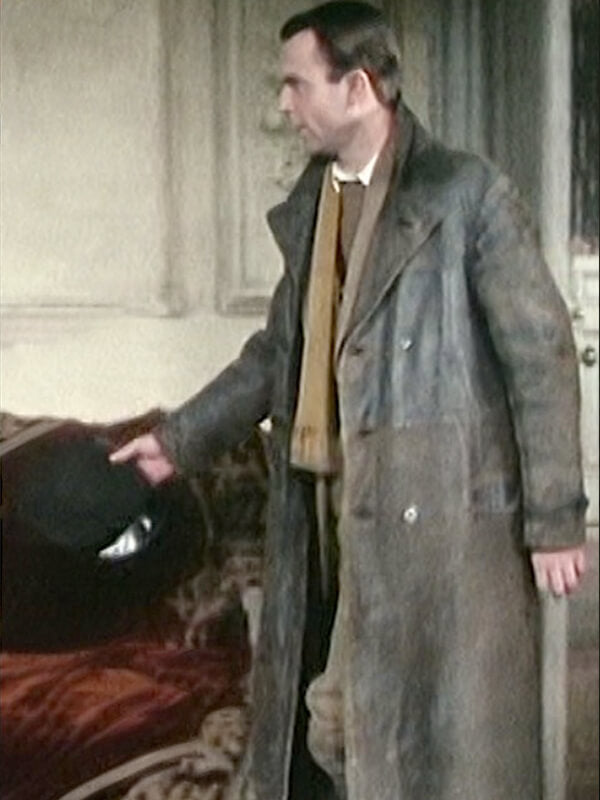 Sam Neill Reilly Ace Of Spies Leather Coat
