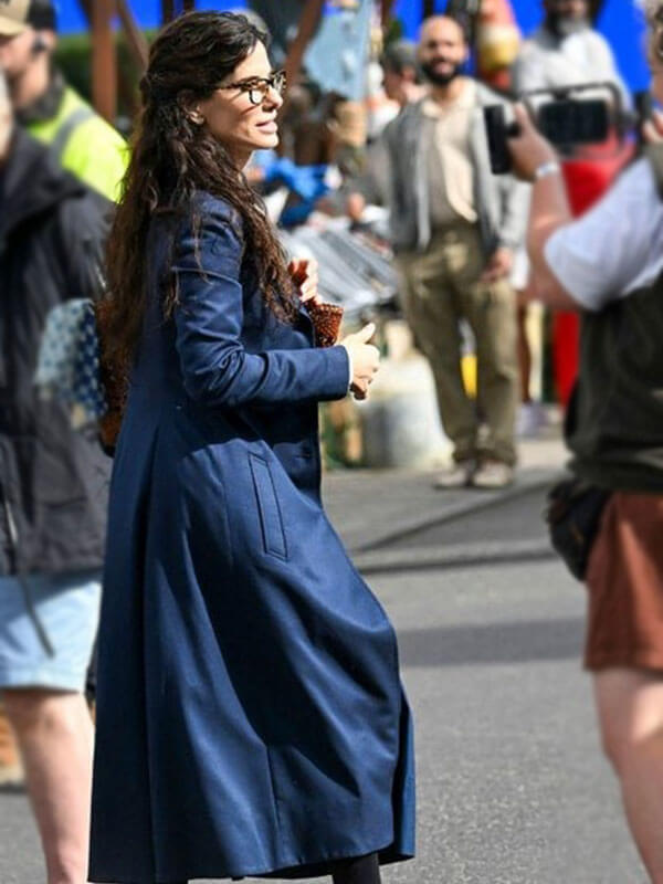 Sandra Bullock Practical Magic 2 Blue Wool Coat