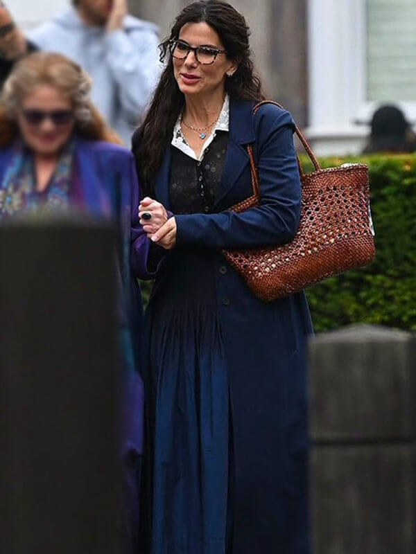 Sandra Bullock Practical Magic 2 Blue Wool Coat