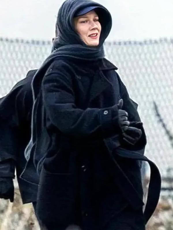 Sandra Hüller Project Hail Mary 2026 Black Wool Coat