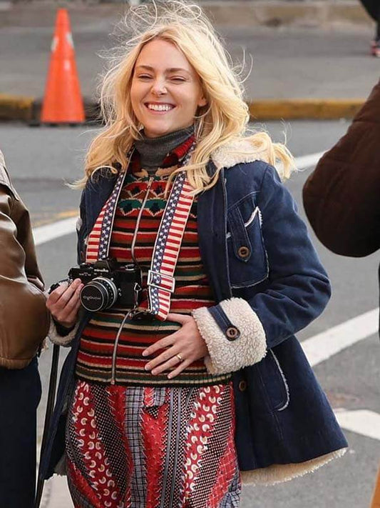 Sasha Czack I Play Rocky 2026 Denim Shearling Coat