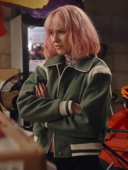 Scarlett Rayner Trying 2026 Princess Varsity Jacket