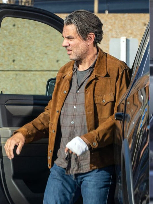 Scarpetta 2026 Bobby Cannavale Brown Suede Jacket