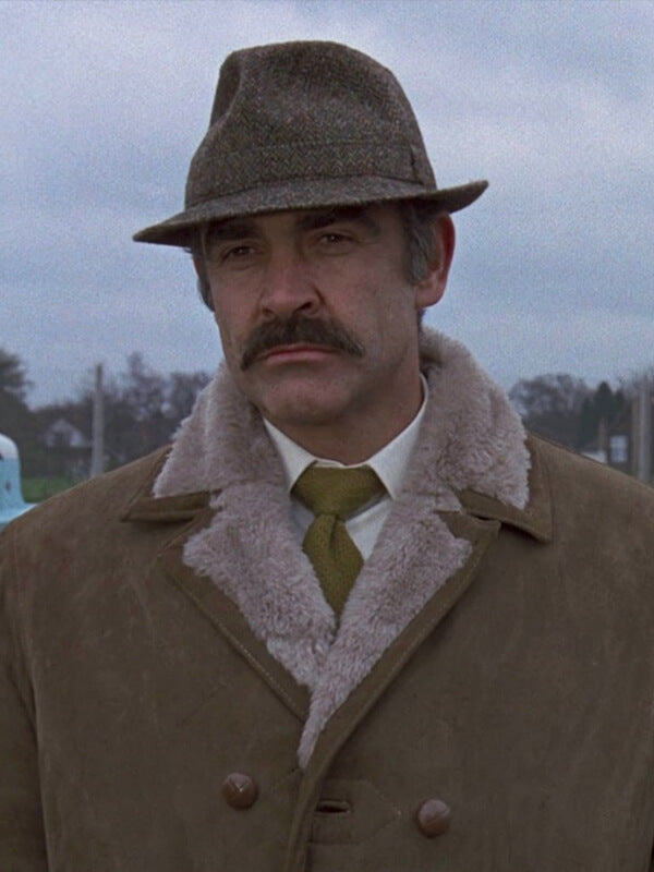 Sean Connery The Offence Suede Shearling Coat