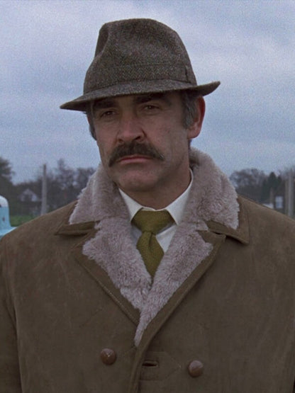 Sean Connery The Offence Suede Shearling Coat