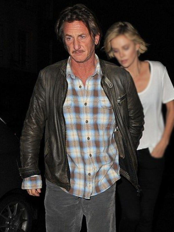 Sean Penn Brown Leather Distressed Jacket