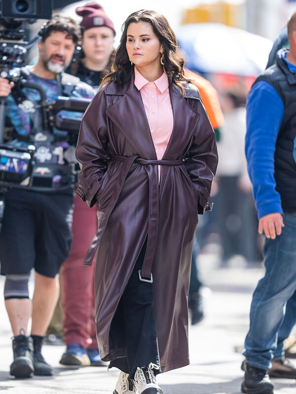 Selena Gomez Only Murders In The Building S03 Leather Coat