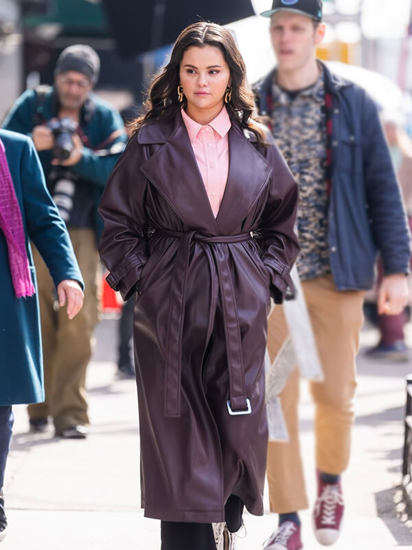 Selena Gomez Only Murders In The Building S03 Leather Coat