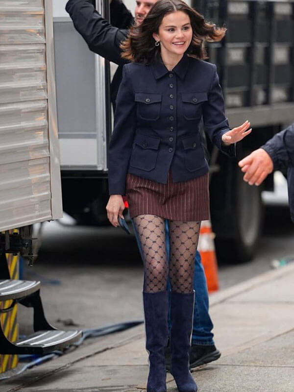 Selena Gomez Street Style 2025 Cotton Jacket